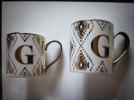 Tazze da colazione (2 pz) Bialetti originali con la lettera G su entrambe