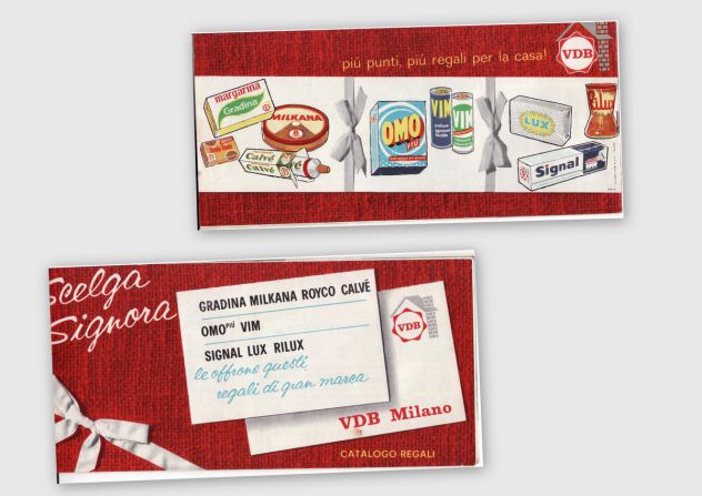 VECCHIO CATALOGO REGALI VDB - GRADINA MILKANA ROYCO CALVE' OMO PIU' VIM SIGNAL L