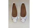 SCARPE BALLERINE NUOVE BIANCHE IN PELLE VERNICIATA MARCA DIAMANTIQUE,N’ 41