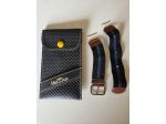 Cinghietta per orologio da uomo in tessuto elastico con porta orologio.