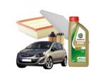 Kit Tagliando Opel Corsa D con 4lt Olio Castrol Edge 5W30 C3 Completo di Filtri