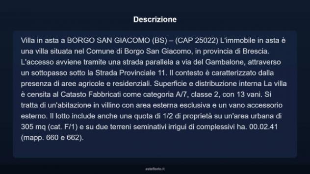 Immobile in asta di 195 m² con più di 5 locali in vendita a Borgo San Giacomo - Foto 4