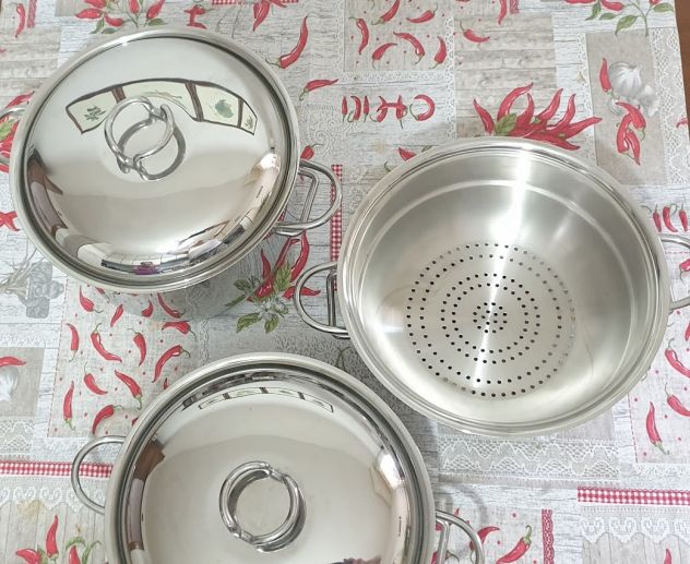 SET PENTOLE DA CUCINA DI ALTA GAMMA MARCA KAZEN ZANI NUOVE DI FABBRICA, 5 PEZZI