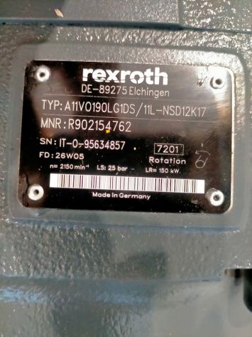 Pompa Rexroth A11VO190LG1DS/11L-NSD12K17 - Foto 2