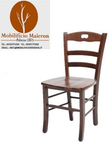 Sedie Aosta Per Arredamento Ristorante Bar Pub Legno cod 3013L Nuove Non Usate