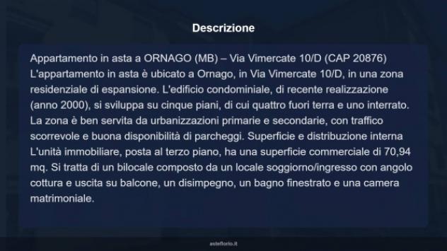 Immobile in asta di 70 m², box auto in vendita a Ornago - Foto 13