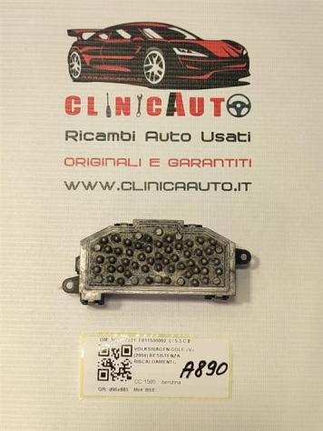 RESISTENZA RISCALDAMENTO VOLKSWAGEN Golf 5 Berlina 3C0907521 F011500002 (0308)