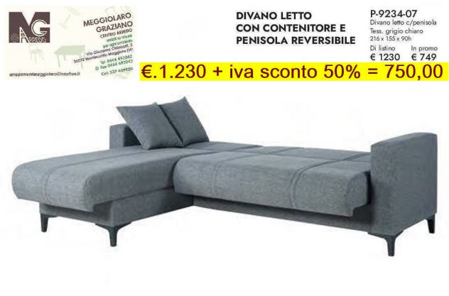 PROMOZIONE DIVANO CON CONTENITORE E PENISOLA STOCK MENSILE SCADE FINE FEBBRAIO - Foto 2