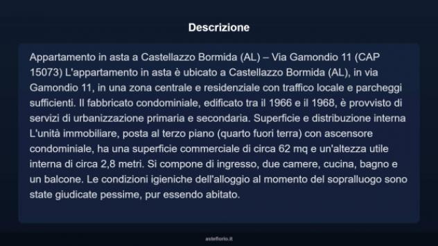 Immobile in asta di 62 m² in vendita a Castellazzo Bormida - Foto 4