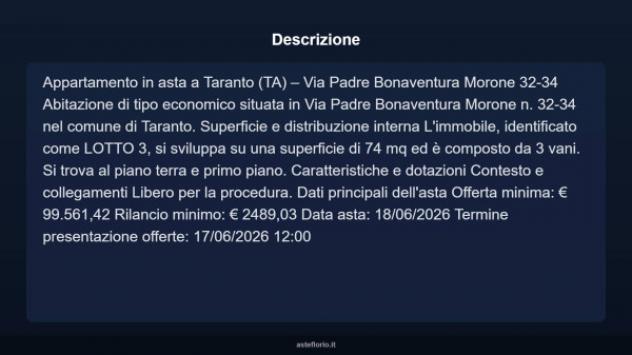Immobile in asta di 74 m² in vendita a Taranto - Foto 12