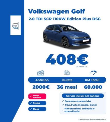 VOLKSWAGEN Golf 2.0 TDI 150 CV DSG SCR Editon Plus rif. 24175566 - Foto 2