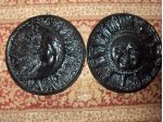 Coppia Quadri Sculture Rilievo Artigianato Italian