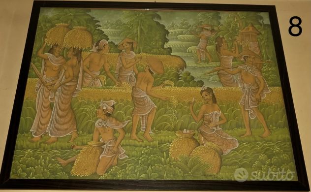 Quadri Balinesi ad olio su tela dipinti a UBUD nel 1978 - Foto 2