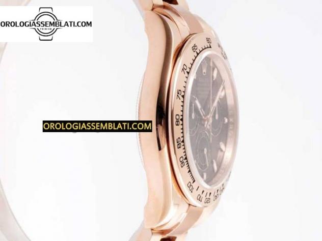 Rolex Replica DAYTONA 116505 QUADRANTE CIOCCOLATO BEST EDITION 1:1 SU BRACCIALE RG SA4130 - Foto 11