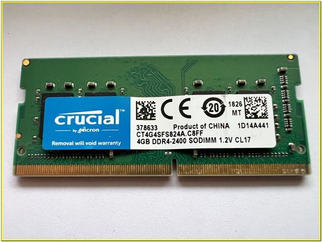 Memoria Ram SODIMM DDR4 1 x 4gb Crucial