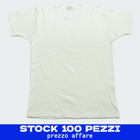maglia intima uomo maniche corte cotone girocollo STOCK 100 PEZZI taglie varie