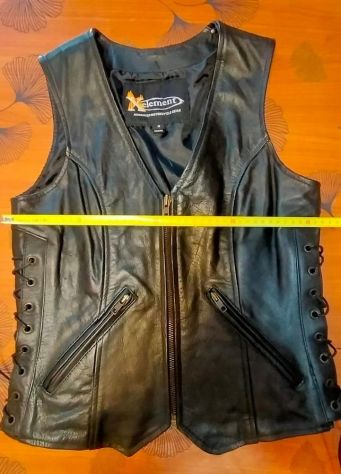 Vendo gilet in pelle unisex taglia M nero - Foto 4