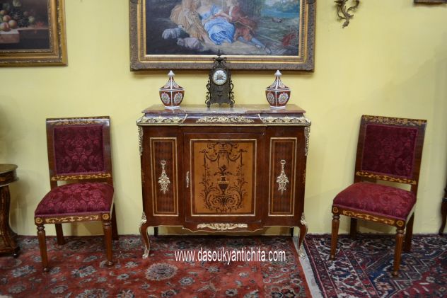 Servante-credenza intarsiata stile Luigi XV - Foto 10