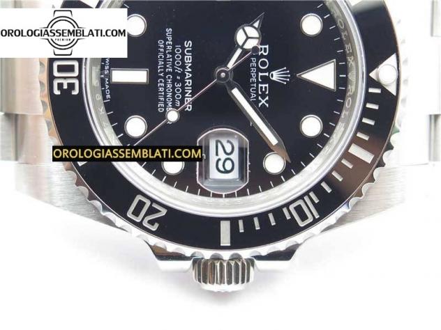 Rolex Replica SUBMARINER 116610 LN CERAMICA NERA 1:1 BEST EDITION CASSA E BRACCIALE IN SS 904L SA3135 V11 - Foto 8