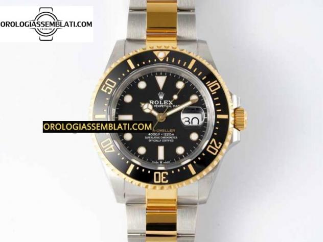 Replica rolex SEA-DWELLER 126603 QUADRANTE NERO BEST EDITION 1:1 SU BRACCIALE SS/YG 3235