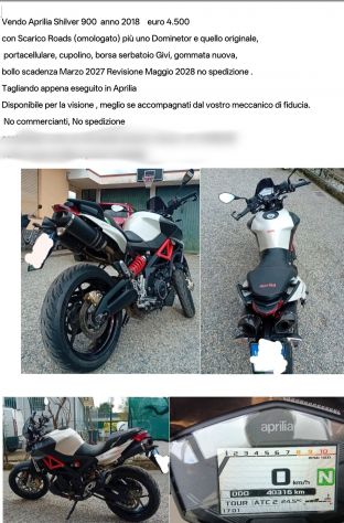 Aprilia silver 900
