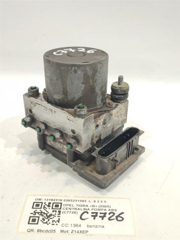 CENTRALINA ABS OPEL Tigra TwinTop 13182319 0265231583 Z14XEP benzina 1364 (0309) - Foto 2