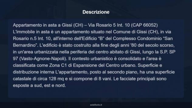 Immobile in asta di 128 m² con più di 5 locali in vendita a Gissi - Foto 12