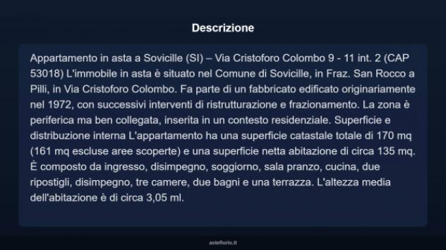 Immobile in asta di 161 m² con più di 5 locali e box auto in vendita a Sovicille - Foto 4