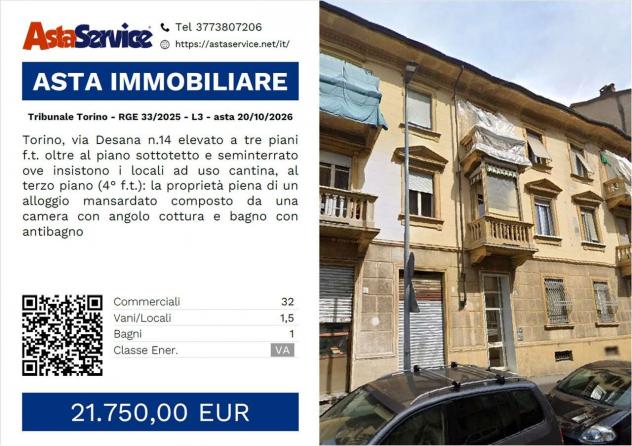 33/2025 3 TO - Tribunale Torino - RGE 33/2025 - L3 - asta 20/10/2026