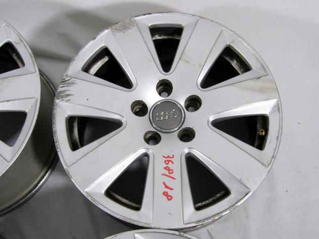 4F0601025AJ SET 4 CERCHI IN LEGA DA 16 POLLICI 5 FORI 7,5JX16H2 ET 45 AUDI A6 SW 2.7 D 132KW AUT 5P (2007) RICAMBIO USATO LEGGERMENTE GRAFFIATI, INTER - Foto 3