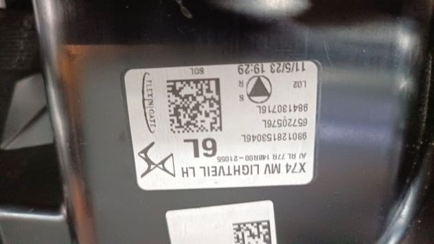 FARO ANTERIORE SX BLU CITROEN DS7 2022 9853582380 - Foto 3