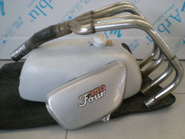 HONDA 350 FOUR MOTORE BATTERIA DI CARBURATORI SERBATOIO SCARICHI - Foto 10