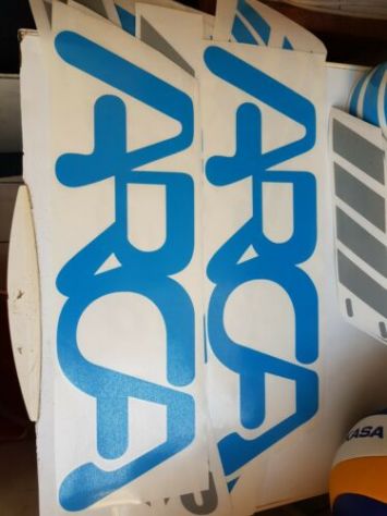 adesivo per camper vintage arca freccia 350 tr o azzurri o rossi 6 elementi - Foto 4