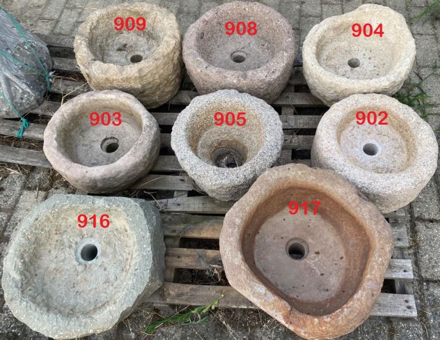 Antica vasca lavabo rustica in pietra granito 1 - Foto 2