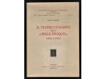 IL TEATRO ITALIANO DELLA «BELLE ÉPOQUE» SAGGI E STUDI