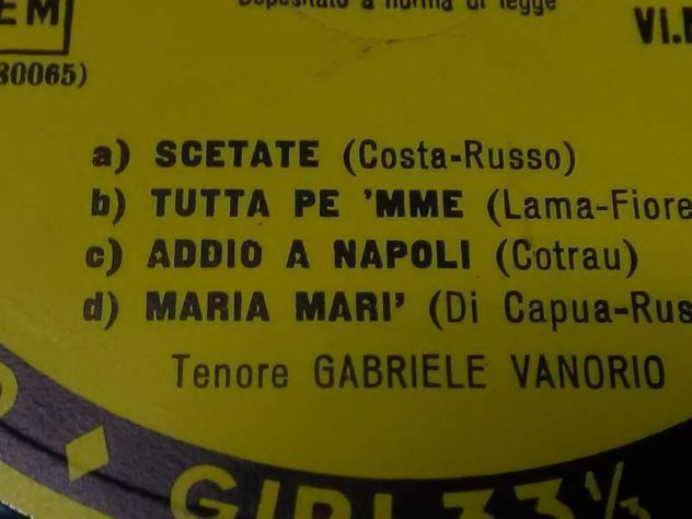 Tenore G. VANORIO due rarissimi dischi anni 50 - Foto 6