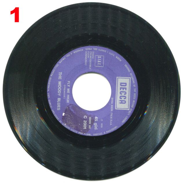1970-THE MOODY BLUES VINILE 45 GIRI Fly Me High Decca Italy - Foto 2