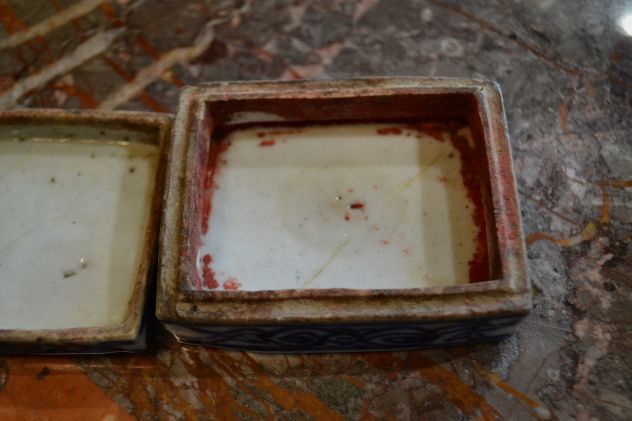 Antica scatola cinese primi del 900 per inchiostro dei sigilli - Foto 3