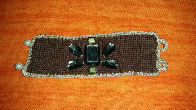 BRACCIALE DONNA RICAMATO CON PIETRE - Foto 8
