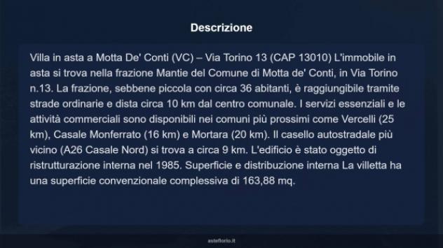 Immobile in asta di 186 m² con più di 5 locali e box auto in vendita a Motta de' Conti - Foto 15