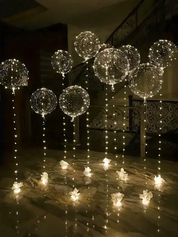 noleggio Palloncini trasparenti con illuminazione a LED