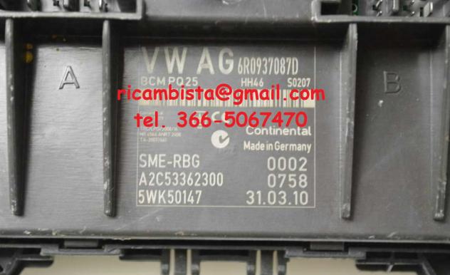 6R0937087D Volkswagen Polo centralina body computer - Foto 2