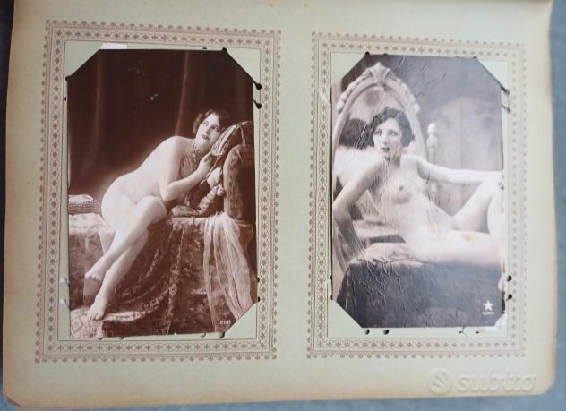 Album vintage 76 cartoline nudi d'epoca. - Foto 5