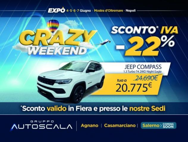 JEEP Compass 1.3 Turbo T4 2WD Night Eagle rif. 23765257