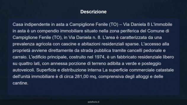 Immobile in asta di 281 m² con più di 5 locali in vendita a Campiglione-Fenile - Foto 17