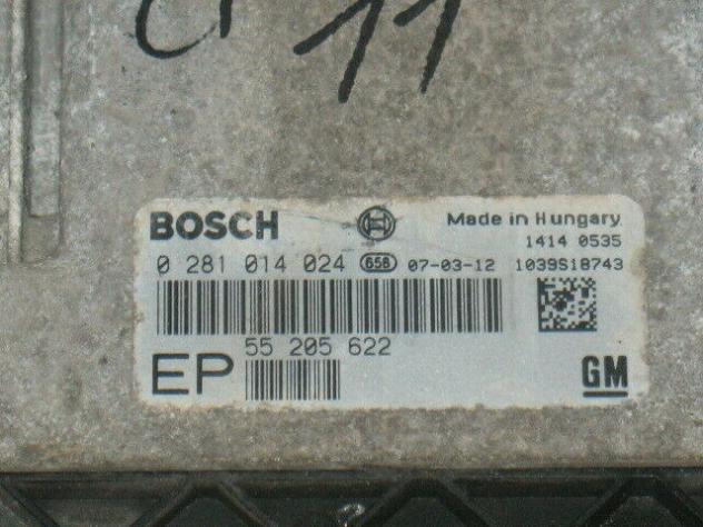 0281014024 ECU Opel astra zafira 1.9 cdti bosch 0281014024 gm 55205622 ep - Foto 2