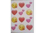 Biglietto di auguri con cuori ed emoji