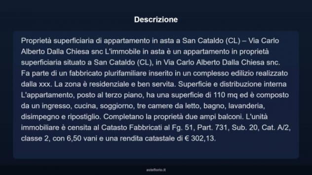 Immobile in asta di 110 m², box auto in vendita a San Cataldo - Foto 3
