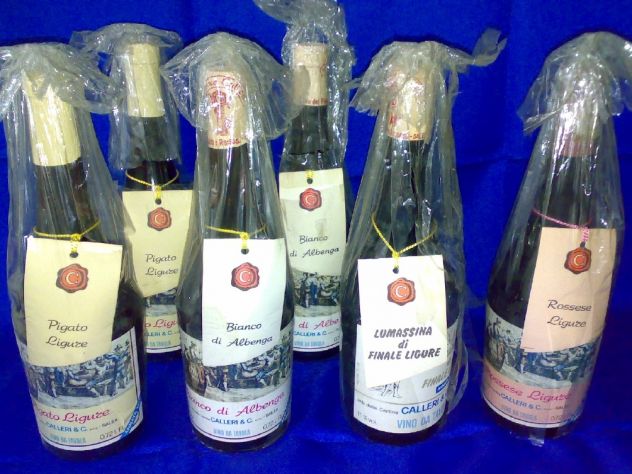 6 BOTTIGLIE piene vini Liguria CALLERI 1977 ottime condizioni