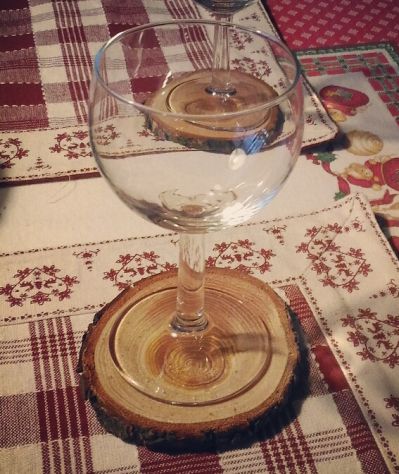 dischi  di legno rustico decoupage sottobicchieri addobbi matrimonio - Foto 3